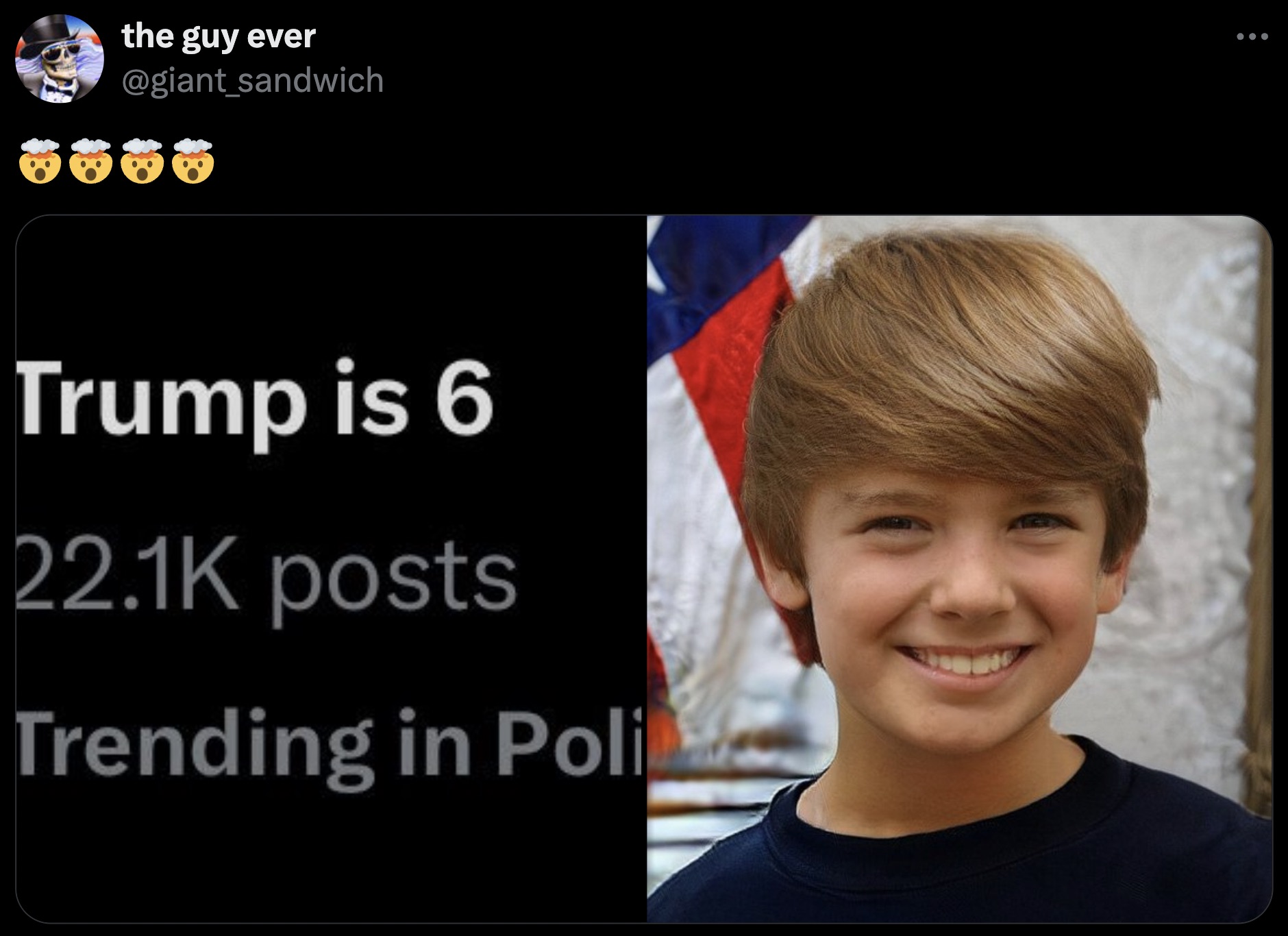 News - the guy ever Trump is 6 posts Trending in Poli